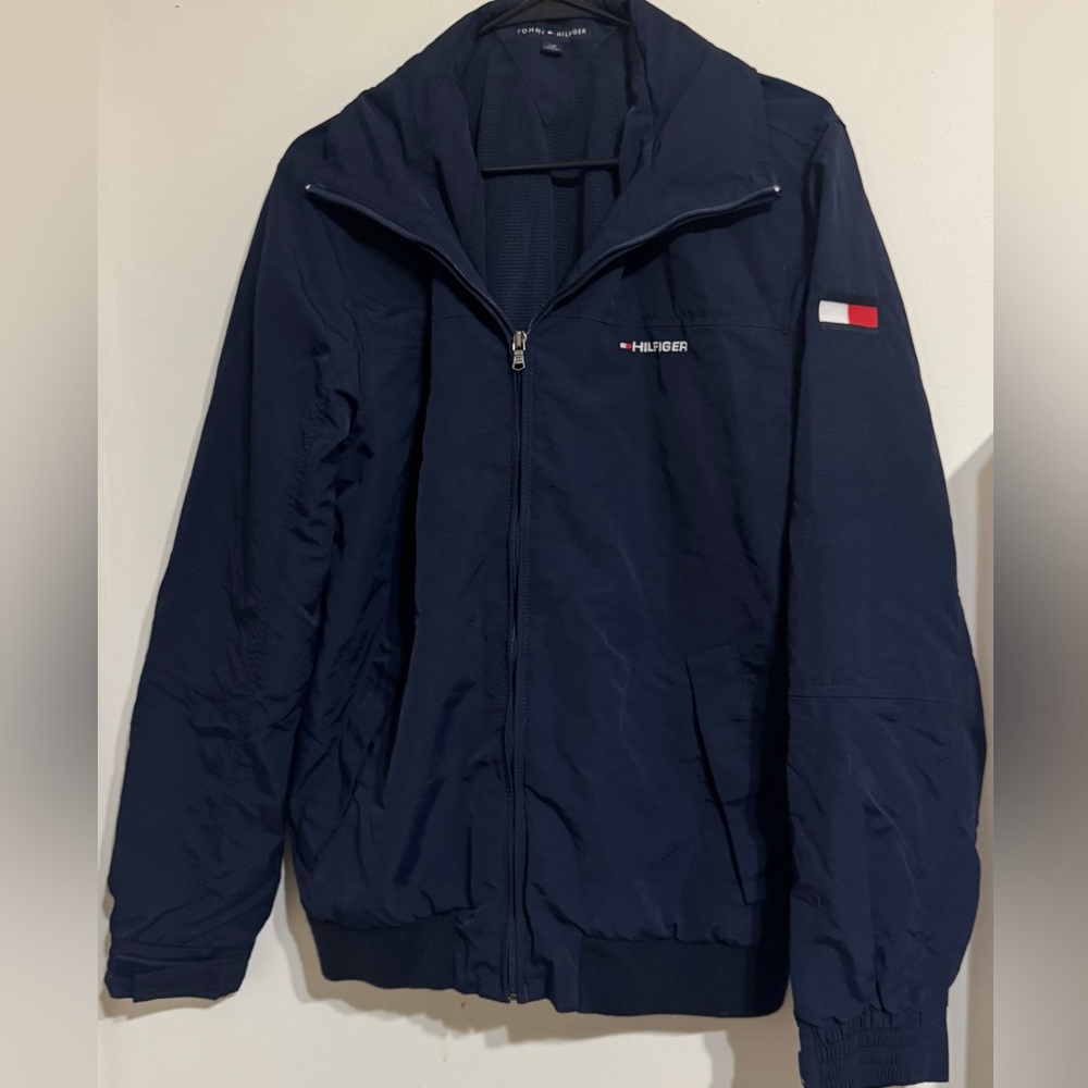 Tommy Hilfiger Stand Up Collar Men's Dark Blue Windbreaker
